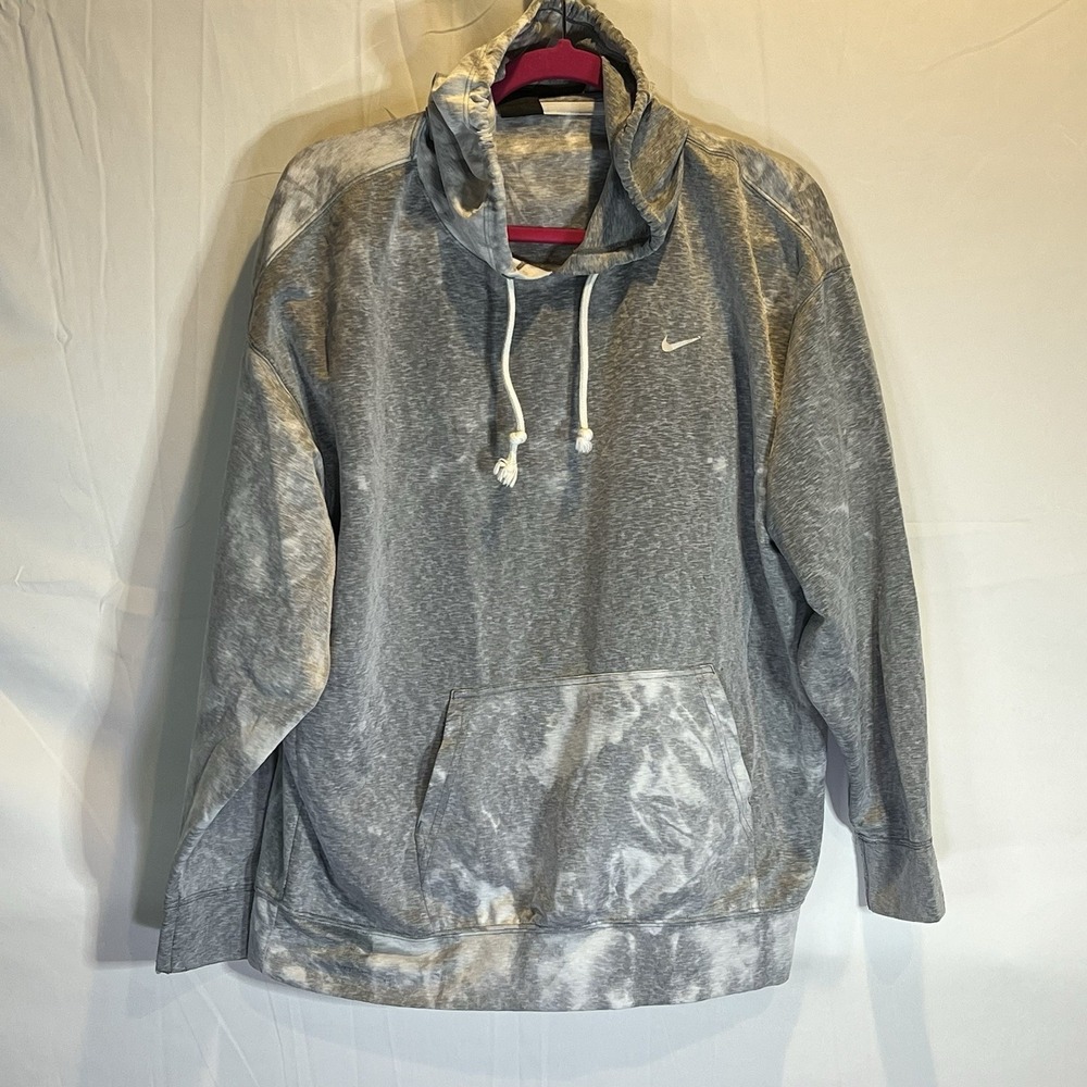 Nike Dri-fit Icon Clash Gray Tie Dye Pullover Hoodie Large Dry fit Sweatshirt